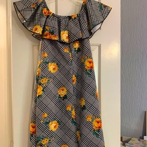Piphany Flower / Plaid Dress Size S NWT